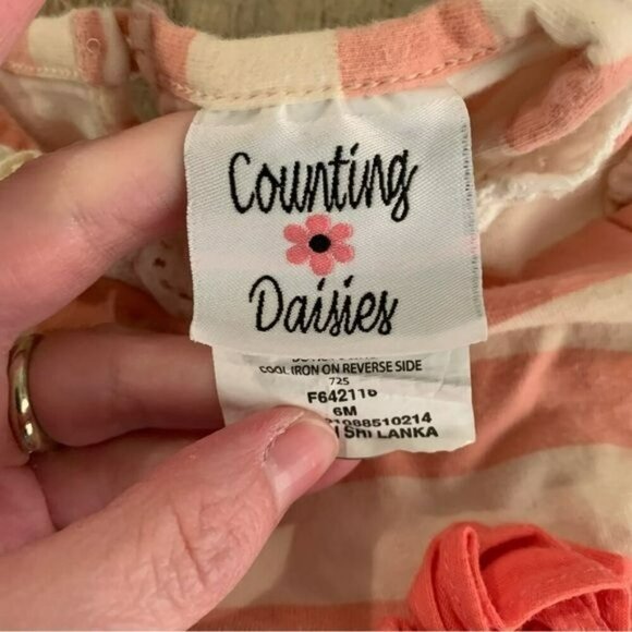 Counting daisies baby girls ruffle and lace pants and top set -6M - Picture 3 of 8